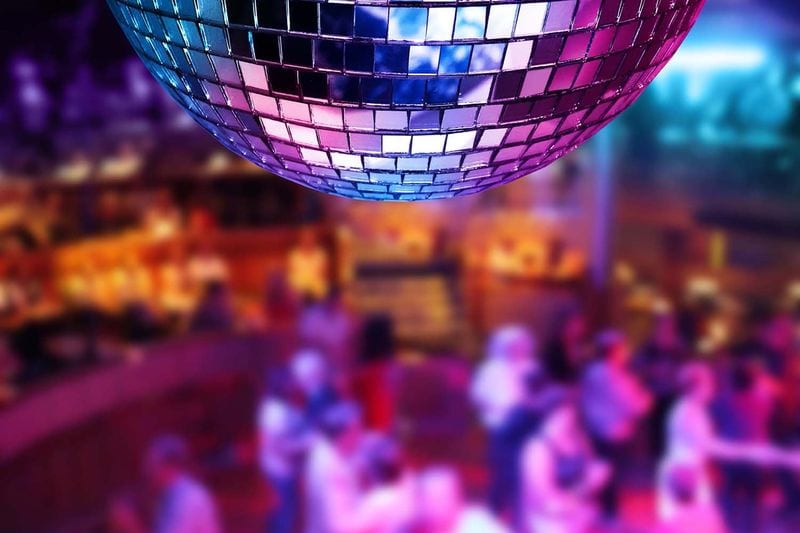 A full dancefloor late in a reception